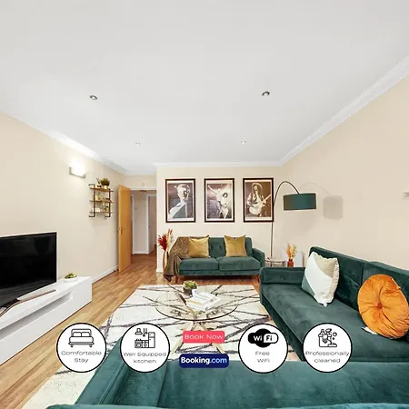 2 Bedroom Riverside Apartment Short Term Rental & Flexible Renting Canary Wharf!